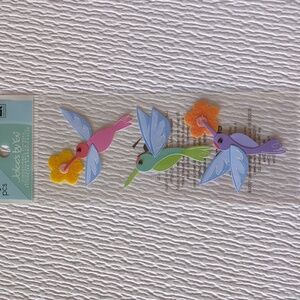 ❤️3/$10❤️Jolee's Dimensional Hummingbird Stickers - Pink, Green, Purple